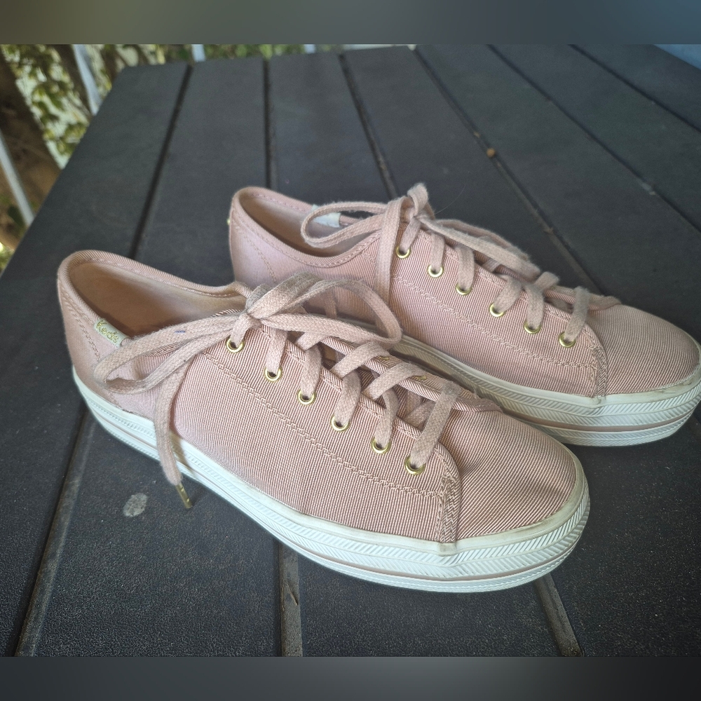 Kate Spade x Keds Blush Pink Sneakers 7 - Picture 3 of 10